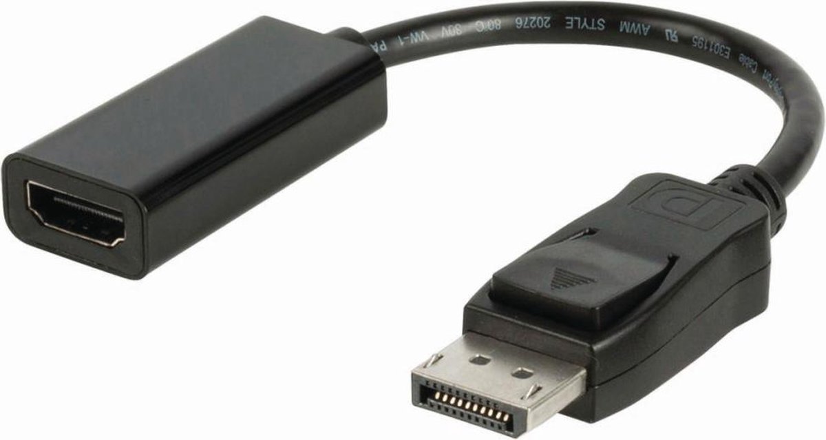 Nedis CCGB37150BK02 Displayport - Hdmi-kabel Displayport Male - Hdmi Female 0,2 M Zwart